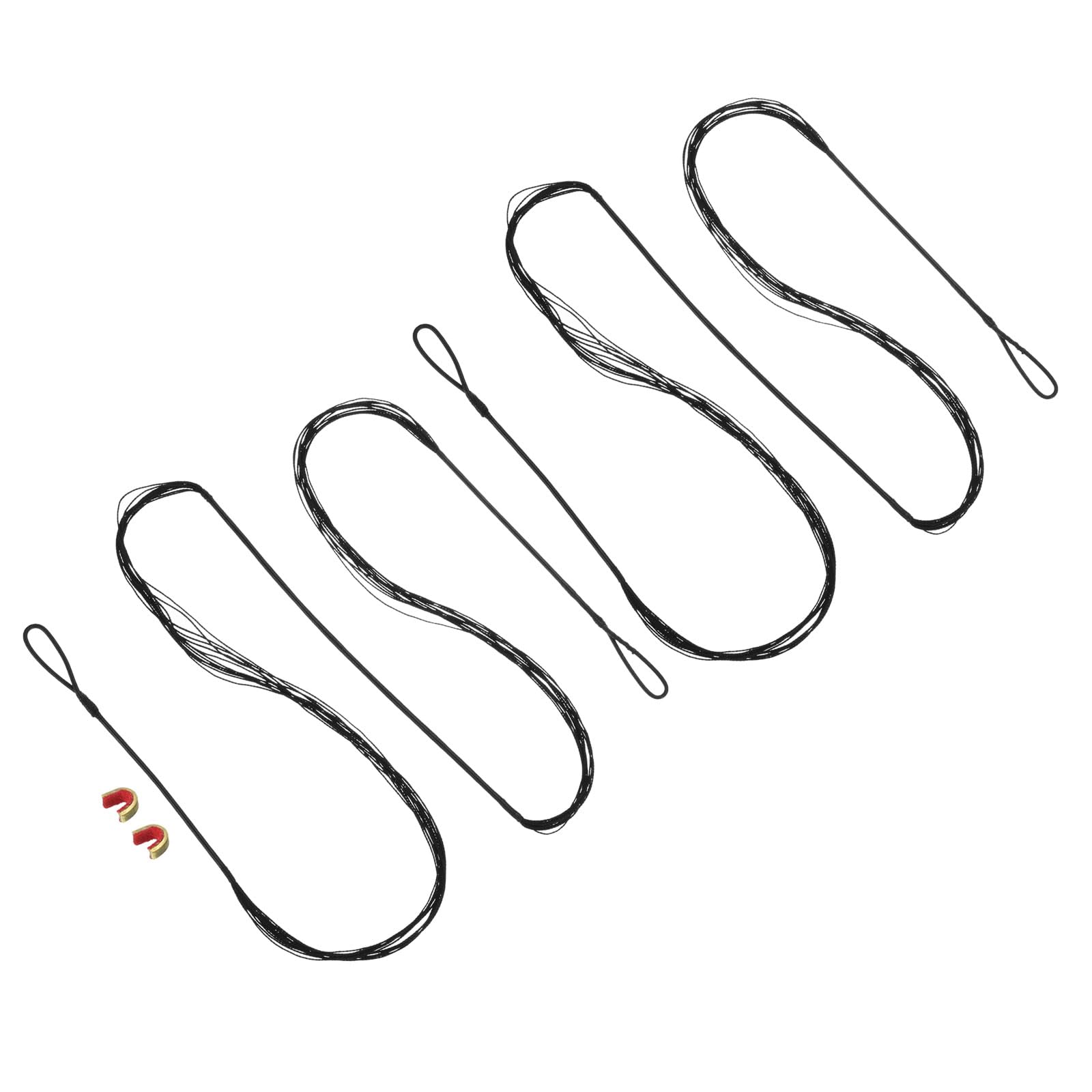 PATIKIL Bow String Replacement,12 Strands Recurve Bowstring with Nock Point for AMO 52" Traditional Bow, Black