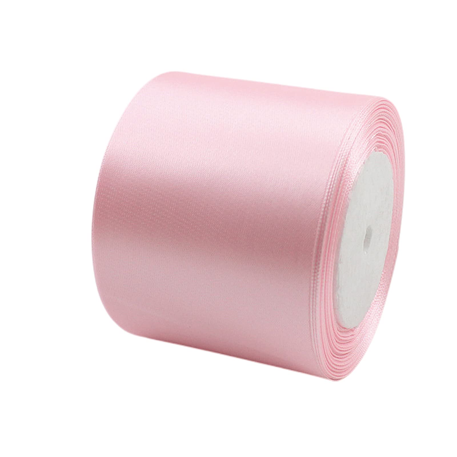 22m Wide Pink Satin Ribbon 75mm for Wedding Car,Large Fabric Ribbon 3 Inch Car Ribbon Thick Baby Blue Ribbon for Crafting,Gift Wrapping,Wedding,Christmas,DIY,Hair Bows,Cake Decorations — image 1