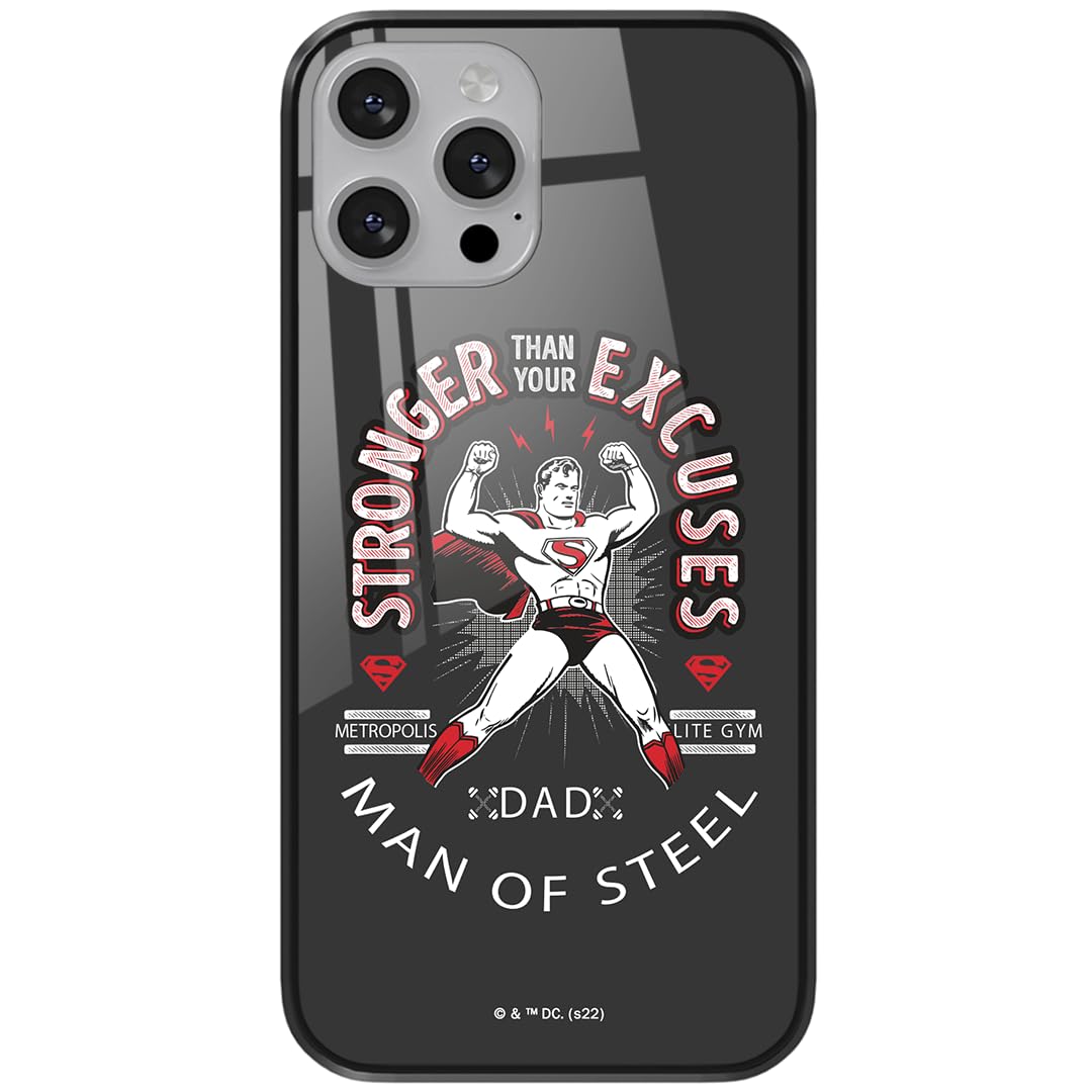 Ert Group Apple Iphone 13 PRO MAX Official Licensed DC Superman 025 Tempered Glass Phone Case Protective Case for Apple Iphone 13 PRO MAX