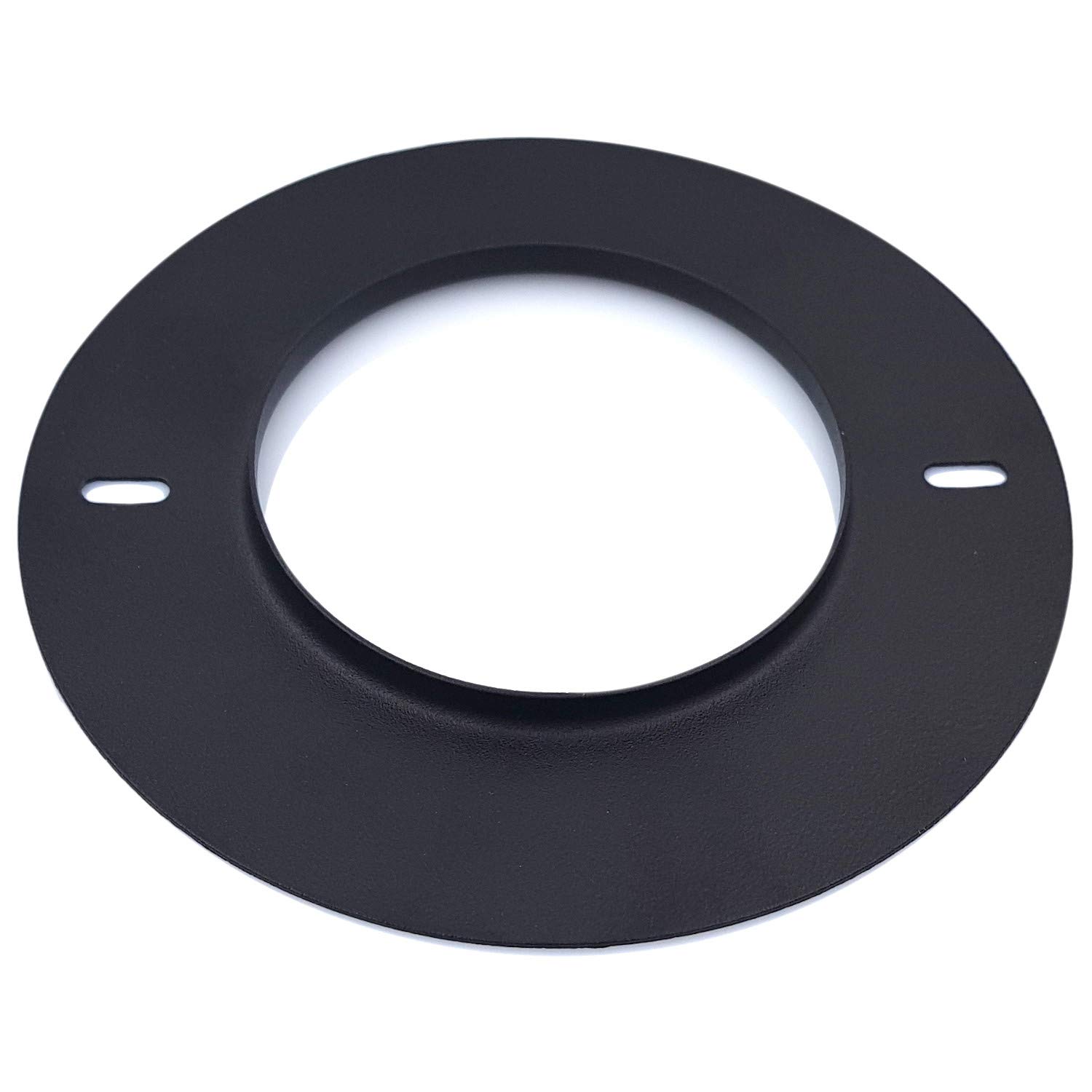 TYGERIX® Stainless Steel Rosette Cover 80 mm Black | Rosette Hole Cover with Collar | Heat Resistant | Hole Cover Stoves Boilers Fireplaces Pipes | Certified | Il Top