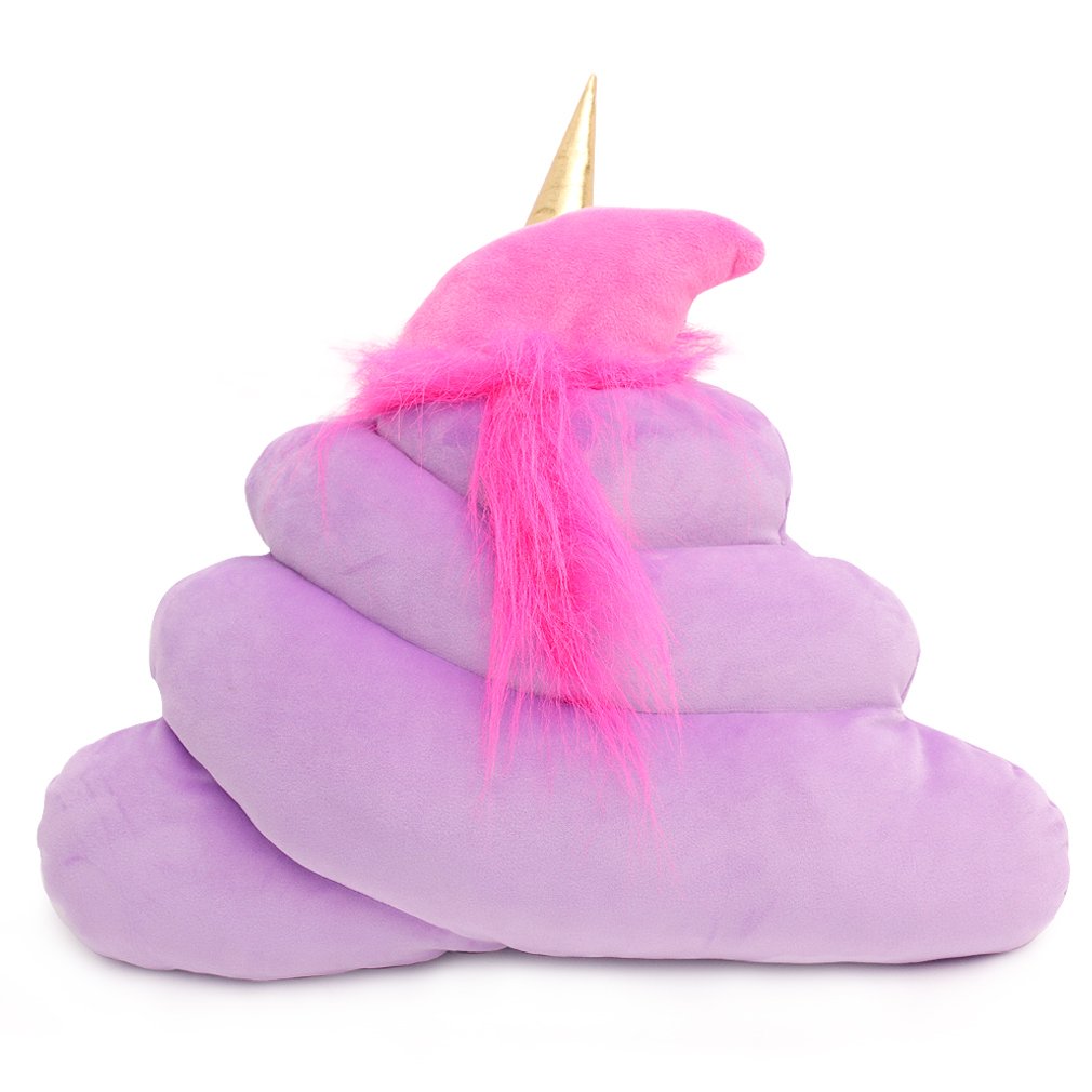 Emoji Unicorn Pillow | Poop Plush Toy Doll |Neat Soft Bed Pillow | Emoji Party Favors| Smiley Face Cushion|Funny April Fools Easter Gift