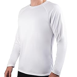 Kanu Surf Men's Long-Sleeve Rashguard, White, X-Large