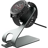 MoKo for Garmin Watch Charger Stand Compatible with Fenix 8 7 6 5,Vivoactive 6 5,Venu 4 3 2,Instinct,Forerunner 55 165 970 570,Aluminum Charging Dock Station with 4.9FT USB Cable, Space Gray