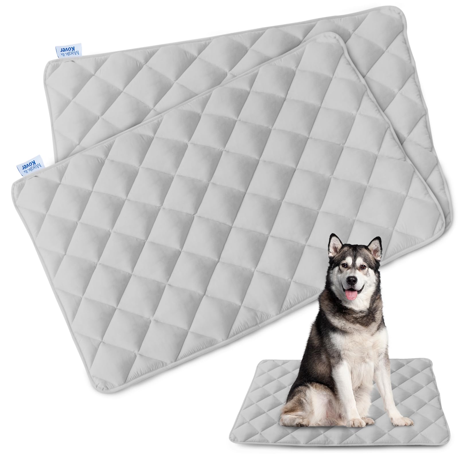 Magik and Kover Dog Crate Pad 2 Pack