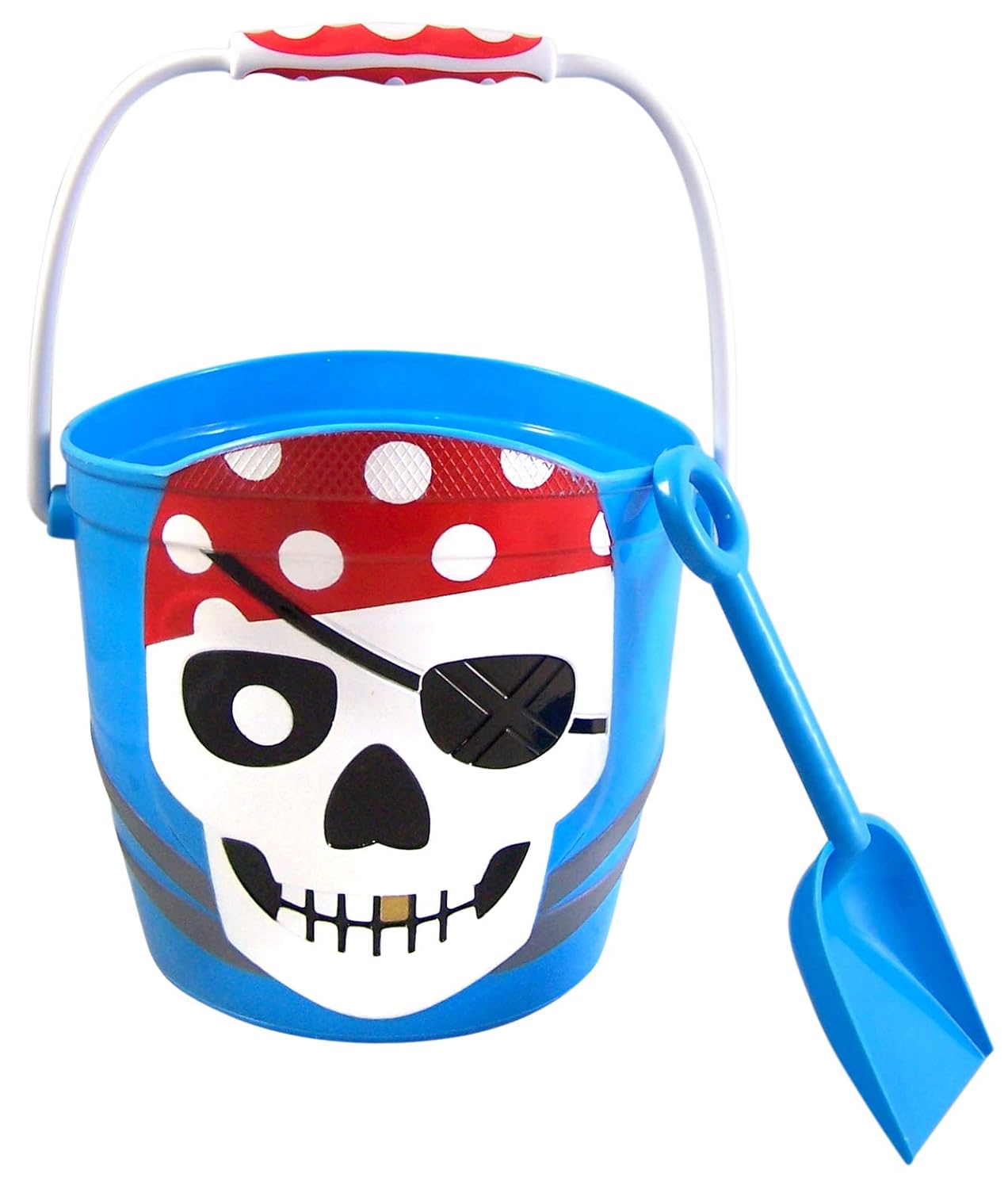 Getagadget 6 1 4 Inch Black Large Pirate Sand Bucket With Shovel Beach Toy Toys Games Beach Toys