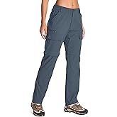 Womens Hiking Pants Convertible Quick Dry Stretch Lightweight Zip Off Outdoor Safari Pants with Cargo Pockets