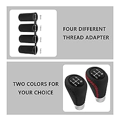 Gear Shift Knob with 4 Adaptive Parts,Leather 5