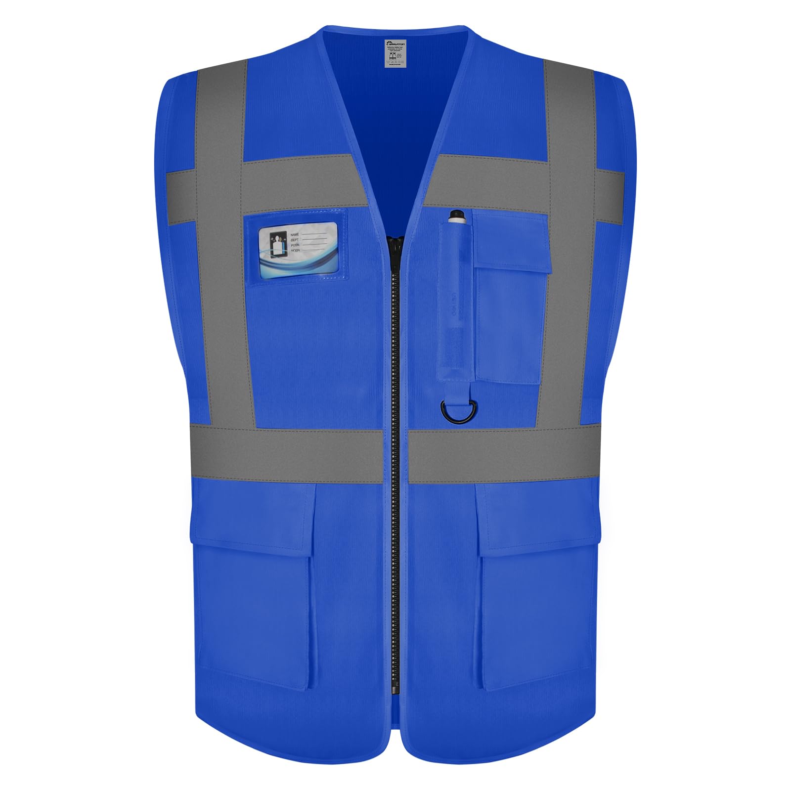 Graunton Hi Vis Vests, High Vis Vests for Men Women, High Visibility Safety Vest for Traffic Management, Public Safety, Transport, Meets ANSI/ISEA Standards,UK1-Royal Blue, S.