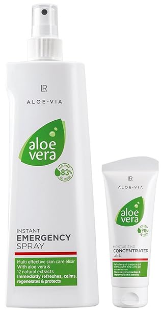 LR ALOE VIA Aloe Vera Intensiv-Feuchtigkeitspflege-Set (Emergency Hautspray und Gelkonzentrat)