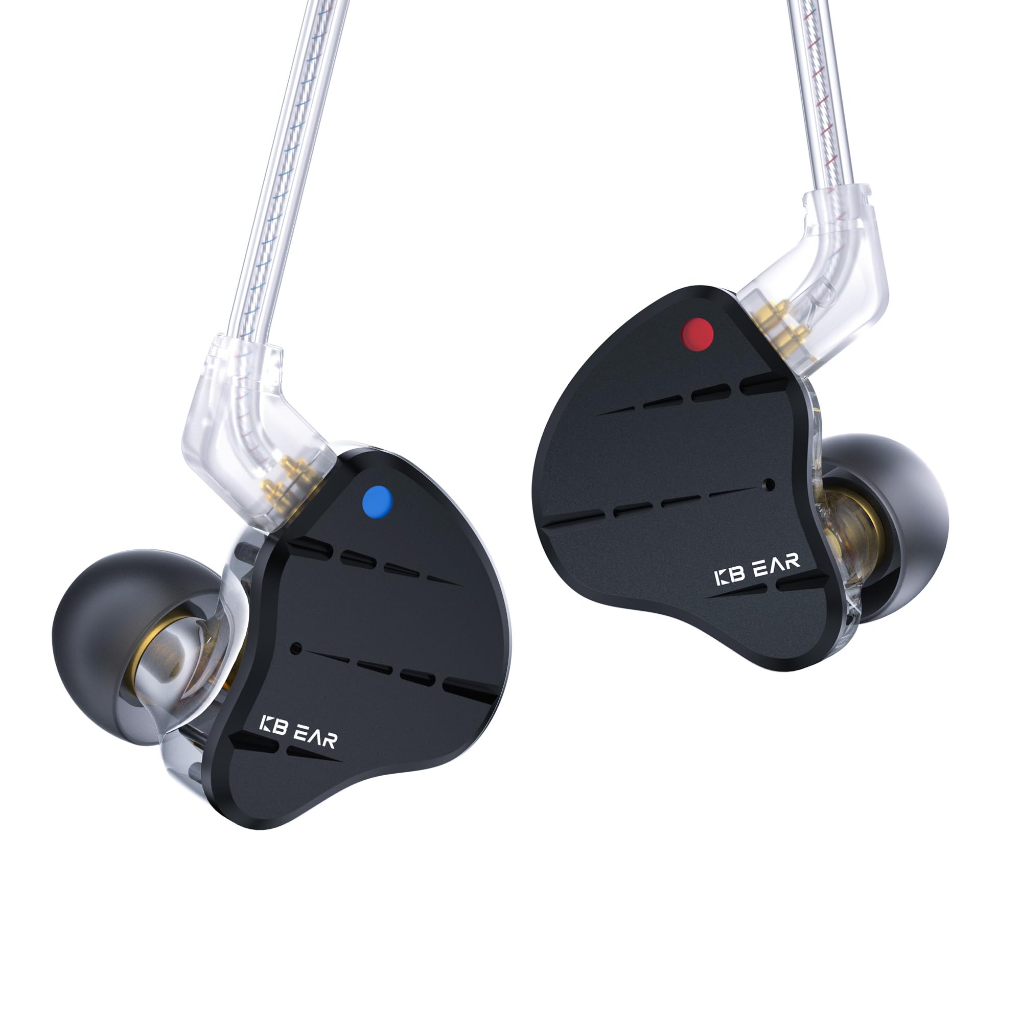 KINBOOFI KBEAR KS10 Ear Monitors Headphone, Professional Wired Earbuds Earphone, HiFi KBEAR in Ear Monitor Headphone Musician Headset IEM Headphone with Detachable 2 Pin Cable(Black, without mic)