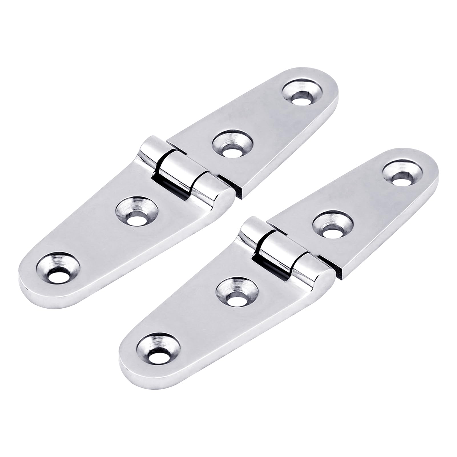 Flip Hinges Door Hinges for Marine Cabinet Hinges Boat Flush Door Hinge Replacement Stainless Steel Hinges for Folding Table Cabinet Wardrobe Doors Wooden Box Furniture 103 * 27mm(2Pcs)