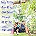 Giant Tree Swing + Easy Install Hanging Strap Set + Adjustable Ropes + Spinner Kit + Heavy Duty Weatherproof Spider Web Seat - Fully Assembled Steel Frame Holds 600 lbs Kids & Adults