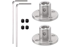 ANCIRS 2 Pack 6mm Flange Coupling Connector, Rigid Guide Steel Model Coupler Accessory, Shaft Axis Fittings for DIY RC Model Motors, High Hardness Coupling Connector-Silver. (2 pcs 6mm)