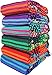 El Paso Designs Peyote Hippie Blanket Classic Mexican Style Falsa Stripe Pattern in Vivid Peyote Colors. Throw, Bed, Tapestry, or Yoga Blanket. Hand Woven Acrylic, 57