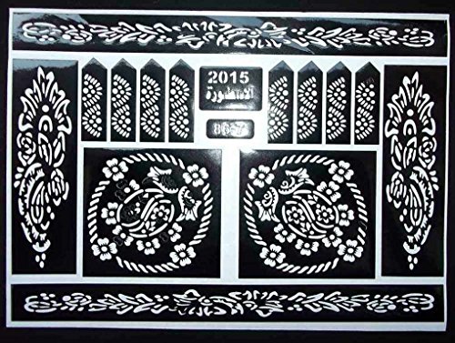 12 Sheets Tattoo DIY Adhesive Stickers Wedding Party Decal Henna Hena Stencil Body Art TAT003