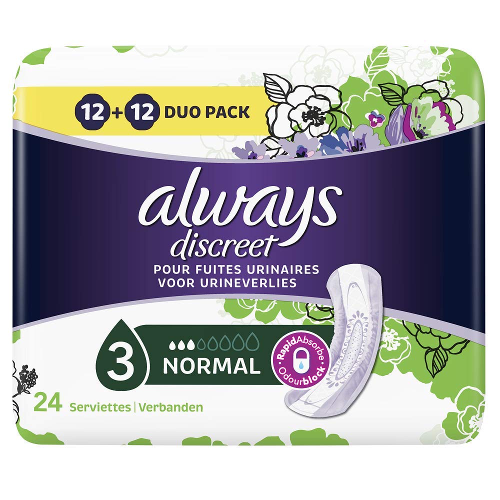 Always Discreet Normal Pads for Incontinence and Bladder Control