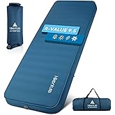 Hikenture 4 INCH Thick Self Inflating Sleeping Pad 9.5 R Value, Comfort Plus Camping Mattress with Pump Sack, Inflatable Foam Insulated Camping Pad, Camping Mat 4-Season