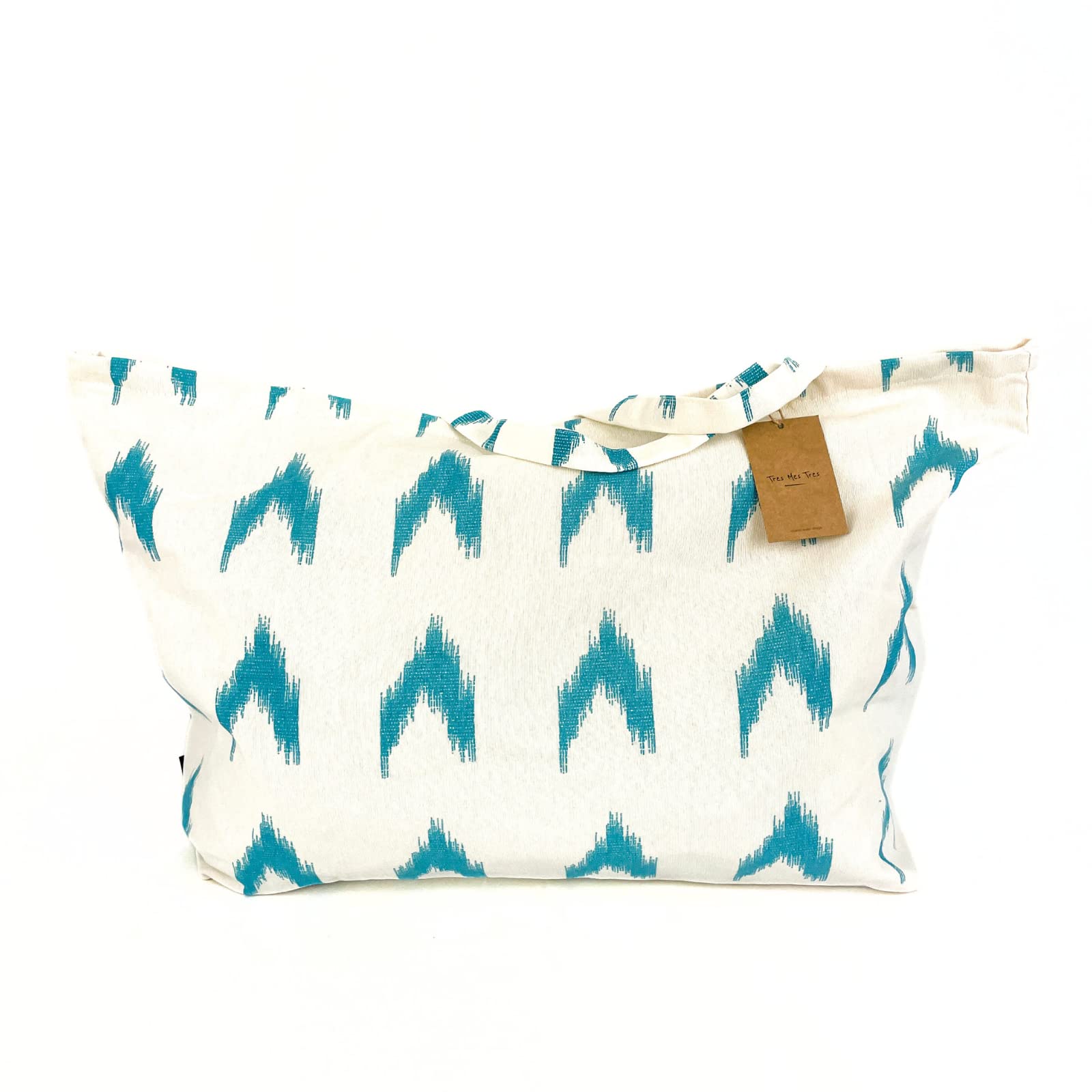 TRESMESTRES Large XXL Family Beach Bag - Mediterranean - Turquoise, 65x40cm