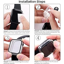 HANKN 2 Pack Matte Black 41mm Case Compatible with