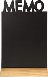 Securit Silhouette Memo Chalk Board - Black/Teak, 35cm x 21cm view 1