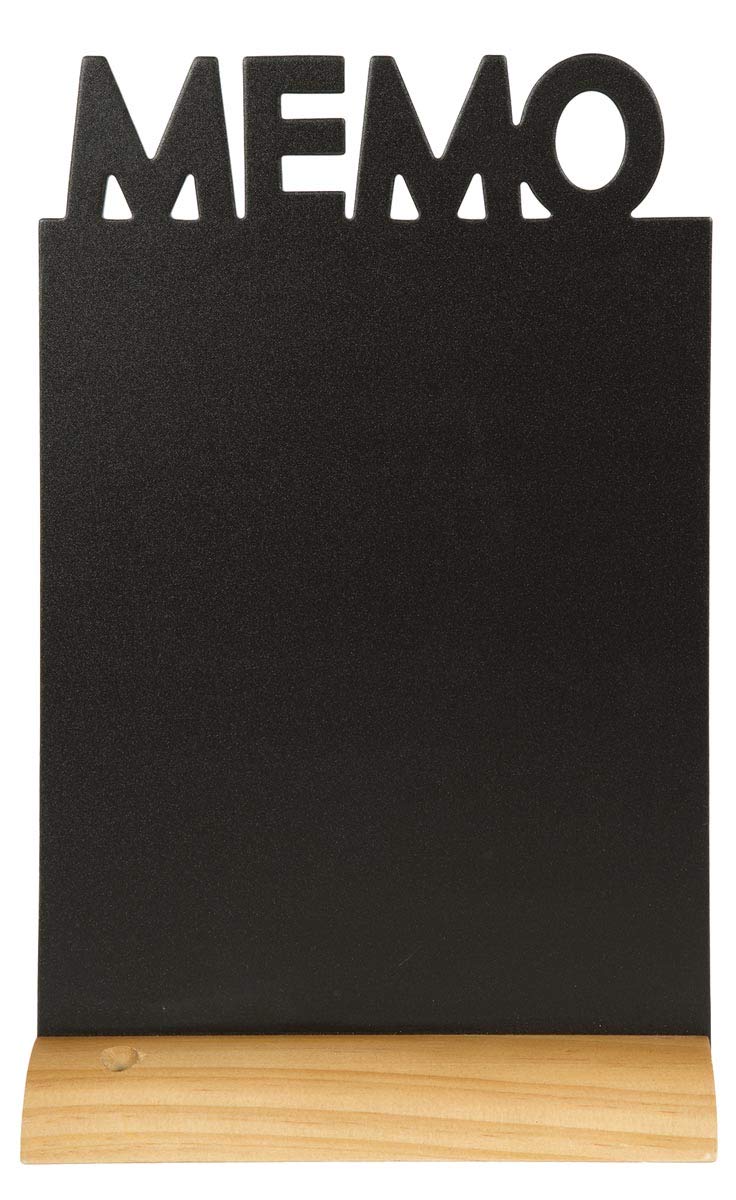 Securit Silhouette Memo Table Chalk Board - Black/Teak