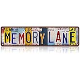Vintage Memory Lane Wall Decor Street Signs Metal Tin Signs 16 x 4 Inches