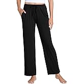 DREAMHALO Women's Pajama Pants Soft Sleep Bottoms Pant Knit Lounge Bottom Sleepwear with Pocket Bamboo Viscose S-XXL
