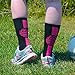 ChalkTalkSPORTS Athletic Half Cushioned Crew Socks | Mid Calf | Volleyball | Black/Pink