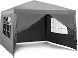VonHaus 3x3m Pop Up Gazebo with Sides Waterproof Steel Frame