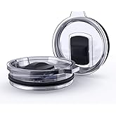 20 oz Tumbler Lid Replacement for Yeti 20 oz Tumbler, 10/24 oz Mug and 25 oz Straw Mug, Travel Spill Proof Cup Lids with Magnetic Slider, BPA Free (2 Pack)