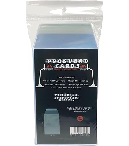 Amazon.com: CSP - PSA CGC Sized Graded Card Sleeves Resealable Bag - 2 Mil 