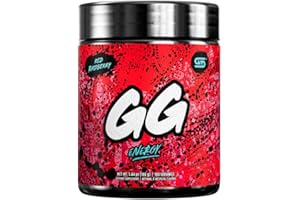 Gamer Supps, GG Energy Red Raspberry (100 Servings) - Keto Friendly Gaming Energy and Nootropic Blend, Sugar Free + Organic Caffeine + Vitamins + Immune Support, Powder Energy Drink