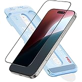 FLOLAB NanoArmour ONETIME PRO for iPhone 16 Screen Protector, Anti-Reflective, PolarSpectra Anti-Rainbow, Tempered Glass, Ultra Clear, Infinity Edge, Easy Install, Dust-Free, Scratch Resistant