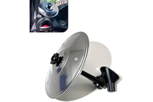 Diamall 1 PC Car Air Vent Crash Cymbal, Rotatable Adjustable Mini Drum Crash Cymbal for Driving More Fun, 5.5" Portable Design for Music Lovers, Universal for Most Cars (Silver)