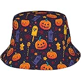 WFUUGNJ Halloween Bucket Hat Funny Goth Bucket Hat for Women Men Packable Outdoor Fisherman Cap
