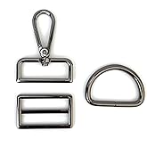 VersaKits 15 Pcs Purse Hardware Heavy Duty Swivel Snap Hooks D Rings for Purse and Tri-glide Slide Buckles for Bag Making