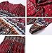 R.Vivimos Women's Summer Boho Button Up V Neck Floral Print Roll Up Causal Split Beach Midi Dresses (Medium, Red)