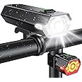 Oldowl Upgraded Bike Lights Super Bright, 4+6 Modes Rechargeable Bike Lights Front and Back with Side Lights, 360°Rotatable B
