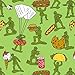 LONE CONE Kids' Insulated Fabric Lunchbox in Fun Patterns, Food Fighters (Army Men)