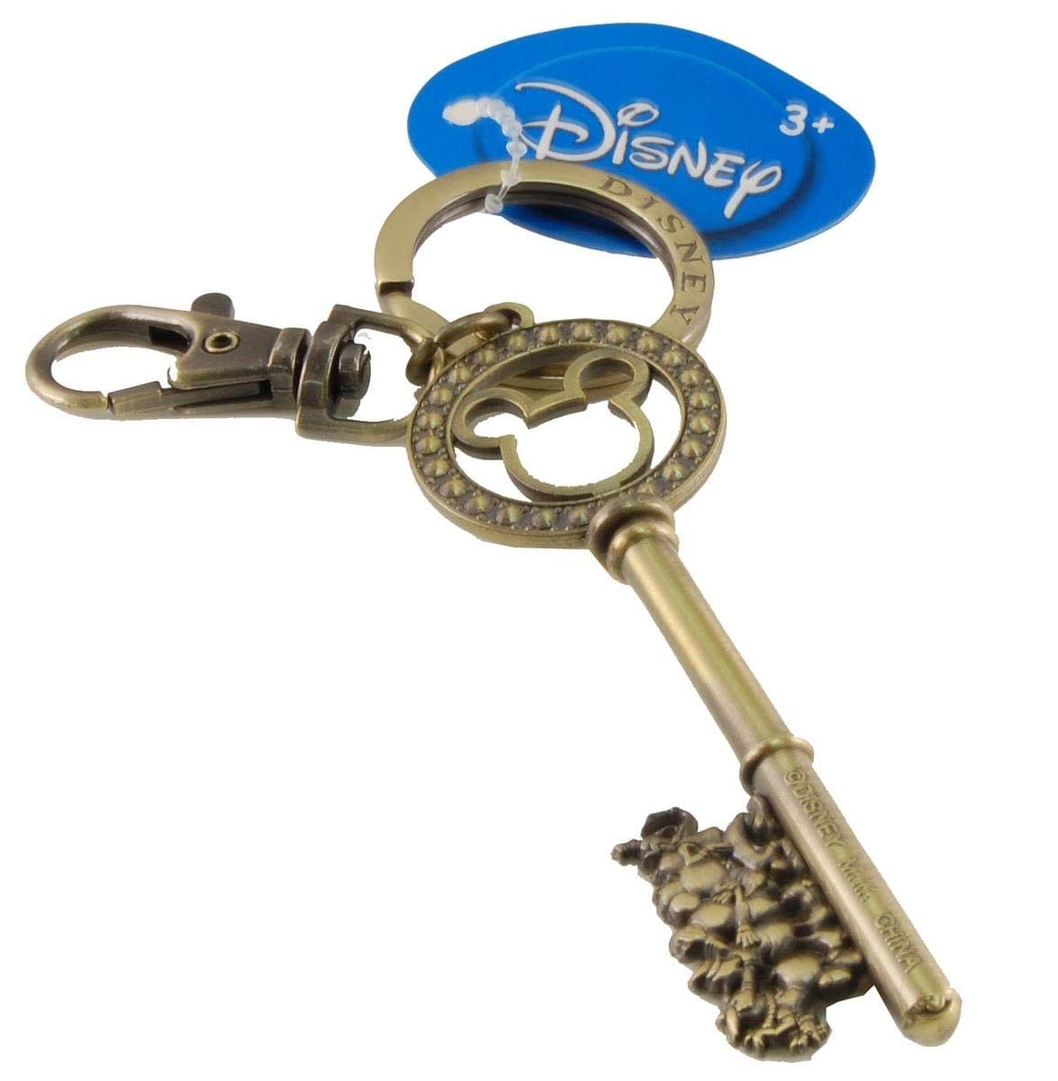 Disney Gold Master Key with Gem Beads Pewter Key Ring