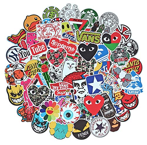 Brand Stickers, 101 Pcs Vinyl Waterproof Stickers, for Laptop, Luggage, Car, Skateboard, Motorcycle, Bicycle Decal Graffiti Patches (Stickers - 3)