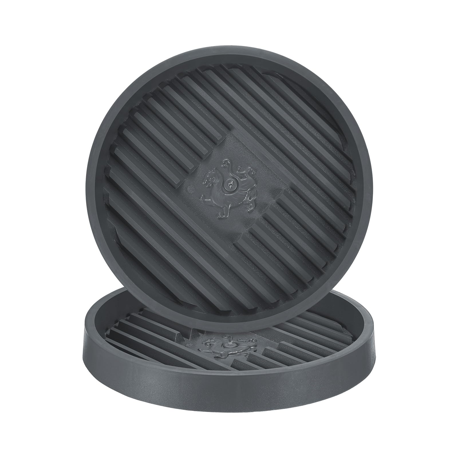 M METERXITY 2-Pack Plant Saucer, 10.2 Inch 26cm Flower Pot Saucers, Thicker Anti-Rot Root Plastic Plant Saucer for Indoor/Outdoor Potted Plant/Plant Water Catcher Tray [Cement Ash]