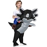 GOOSH Inflatable Dinosaur Costume For Kids – Diplodocus Air Costume With Built-in Blower – Halloween & Party Outfit