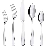 Silverware Set, ENLOY 20 Pieces Stainless Steel Flatware Cutlery Set, Include Knife Fork Spoon, Mirror Polished, Dishwasher S