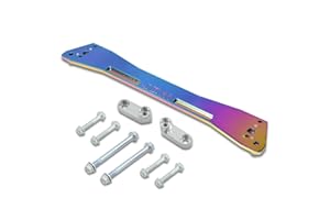 AJP Distributors JDM Rear Lower Aluminum Subframe Brace Tie Bar Support Suspension Chassis Arm Neo Chrome Compatible/Replacement For Integra Civic Del Sol DC EG 92 93 94 95 96 97 98 99 00 01