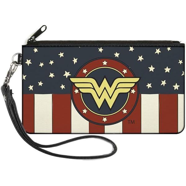 Bolso Rojo Mujer Bioworld DC Comics Wonder Woman - Portafolios Acolchada Con Solapa Bolsos Rojos