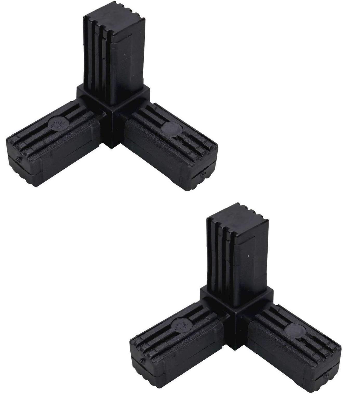 3 Way Angle Square Tube Connector Profile Shelf Connector 20mm x 1.5mm