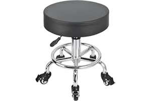 JOSTZHXIN Low Height Rolling Stool Height Adjustable Low Roller Seat, Swivel Small Chair Mechanic Stool, Short Stools for Hom