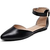 VenusCelia Women's D'Orsay Strap Flat Shoe