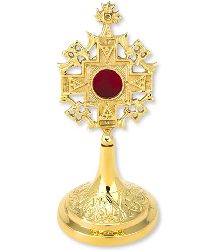 Brass Monstrance Reliquary For Relic – X46-1-KQ – New Handmade